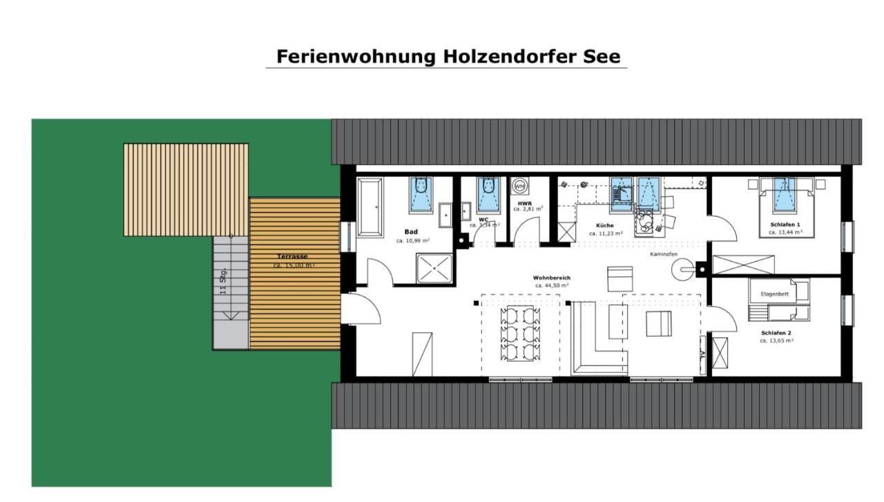 Ferienwohnung Holzendorfer See Holzendorf  Esterno foto